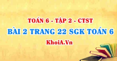 Bài 2 trang 22 SGK Toán 6 Tập 2 Chân trời sáng tạo